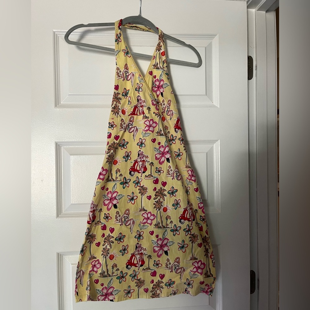 Halter dress Hawaiian print